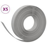 Garden Edgings 5 pcs Grey 10 m 10 cm Polyethylene 3155431