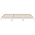 ZNTS Family Bed Frame No Mattress White 270x200 cm Solid Wood Pine 3324569