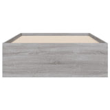 Bed Frame with Drawers without Mattress Grey Sonoma 90x200 cm 3207299