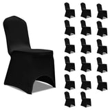 Chair Cover Stretch Black 18 pcs 3051638