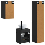 Bathroom Furniture Set 3 pcs Black 33 x 34.5 x 160 cm 3406084
