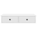 ZNTS Wall Shelf with Drawers White 80x31x17 cm Engineered Wood 859950