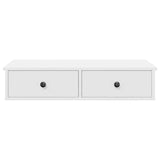 ZNTS Wall Shelf with Drawers White 80x31x17 cm Engineered Wood 859950