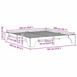 Bed Frame White 180 x 200 cm Solid Pine Wood 872936