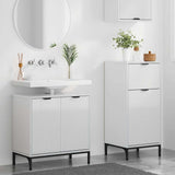 Bathroom Furniture Set with Drawer 2 pcs High Gloss White 3393097