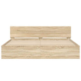 Bed Frame Sonoma oak Engineered wood, Plywood Double Durable 3207471