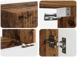 TV Wall Cabinet Set Wall-mounted 4 pcs Old Wood Engineered Wood 3408914
