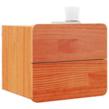 Bedside Table Wax Brown 39 x 34 x 33 cm Solid pinewood 873509