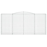 Arched Gabion Basket 400x50x180/200 cm Galvanised Iron 153539