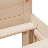 Bed Frame without Mattress with Headboard 120x200 cm Solid Wood Pine 3308768
