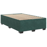 Box Spring Bed with Mattress Dark Green 120x200 cm Velvet 3290879