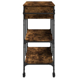 Kitchen Trolley Smoked Oak 105x42x95 cm Engineered Wood 842378