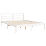 Bed Frame without Mattress White 140x200 cm Solid Wood 3195157