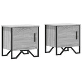 Bedside Cabinets 2 pcs Grey Sonoma 40x30x40 cm Engineered Wood 848521