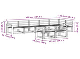 Outdoor Sofa Set 8 pcs Natural Solid Acacia Wood 3366567