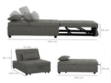 Four-In-One Single Sleeper Chair - Dark Grey T3398P344491