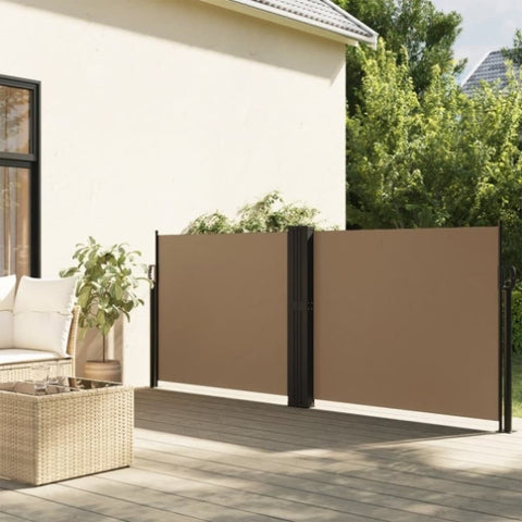 ZNTS Retractable Side Awning Taupe 100x600 cm 4004589