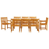 Garden Dining Set 9 pcs Brown Solid Acacia Wood 3375648