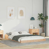 Bed Frame Brown 135 x 190 cm Solid Pine Wood 873322
