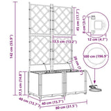 Garden Planter 2 pcs LiGht Grey 80 x 40 x 142 cm Plastic 42002897