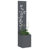 Garden Privacy Screen Floral Anthracite 32 x 32 x 150 cm 876408