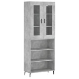 Highboard Concrete Grey 69.5x34x180 cm Engineered Wood 3198741