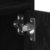 Cabinet with Shelf with Wheel Black Oak 60 x 48 x 74.5 cm 869242