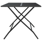 Folding Garden Table Anthracite 110x80x72 cm Steel Mesh 362749