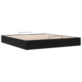 Ottoman Bed Frame No Mattress Black Super King Velvet 3311005