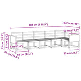 Outdoor Sofa Set 6 pcs Natural Solid Acacia Wood 3385250