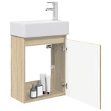 Bathroom Vanity Unit with Tap Sonoma Oak 45.5 x 25.5 x 84 cm 889493