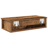 Wall Shelf with Drawers Old Wood 60x28x15 cm Engineered Wood 859948