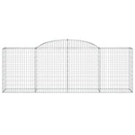 Arched Gabion Baskets 9 pcs 300x50x100/120 cm Galvanised Iron 3146708