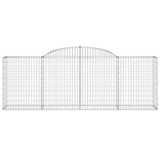 Arched Gabion Baskets 9 pcs 300x50x100/120 cm Galvanised Iron 3146708