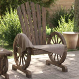Garden Adirondack Chair Burnt Wood Solid Fir Wood Standard 365090
