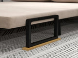 4-in-1 Velvet-Feel Double Sofa Bed, with Pillows - Beige T3398P343007