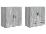 Cabinet Set 2 pcs Grey Sonoma Engineered Wood 3416778