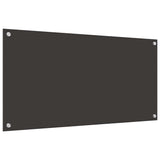 Kitchen Backsplash 2 pcs Dark Grey 100 x 50 cm Tempered Glass 3415468