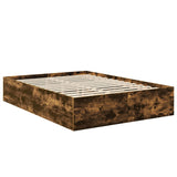 Bed Frame Smoked Oak 150 x 200 cm Engineered Wood 3408659