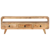 TV Cabinet 117x30x41 cm Solid Rough Mango Wood 321042