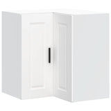Kitchen Wall Corner Cabinet Porto White Engineered Wood 854097