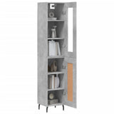 Highboard Concrete Grey 34,5x34x180 cm Engineered Wood 3199509