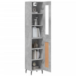 Highboard Concrete Grey 34.5x34x180 cm Engineered Wood 3199509