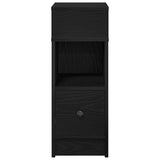 Bedside Cabinet with Drawer Black 25x31x66 cm 858616