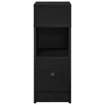 ZNTS Bedside Cabinets 2 pcs with Drawer Black 25x31x66 cm 858617