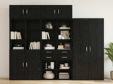 Storage Cabinet with Shelves Black Oak 70 x 42.5 x 225 cm 3446672