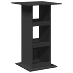 ZNTS Bar Table with Storage Black 60x60x102 cm Engineered Wood 854329