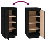 Shoe Cabinet Black 35x35x80 cm Solid Wood Pine 813539