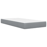 Bed Frame with Mattress Light Grey 90 x 190 cm Fabric 3415232