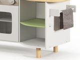 Toy Kitchen, Kids Play Kitchen, Role Playing Game with Phone, Ice Maker, Stove, Utensils, for 3-6 T3398P348124